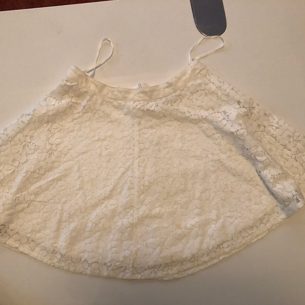 TOPSHOP - white lace skirt - Size 4